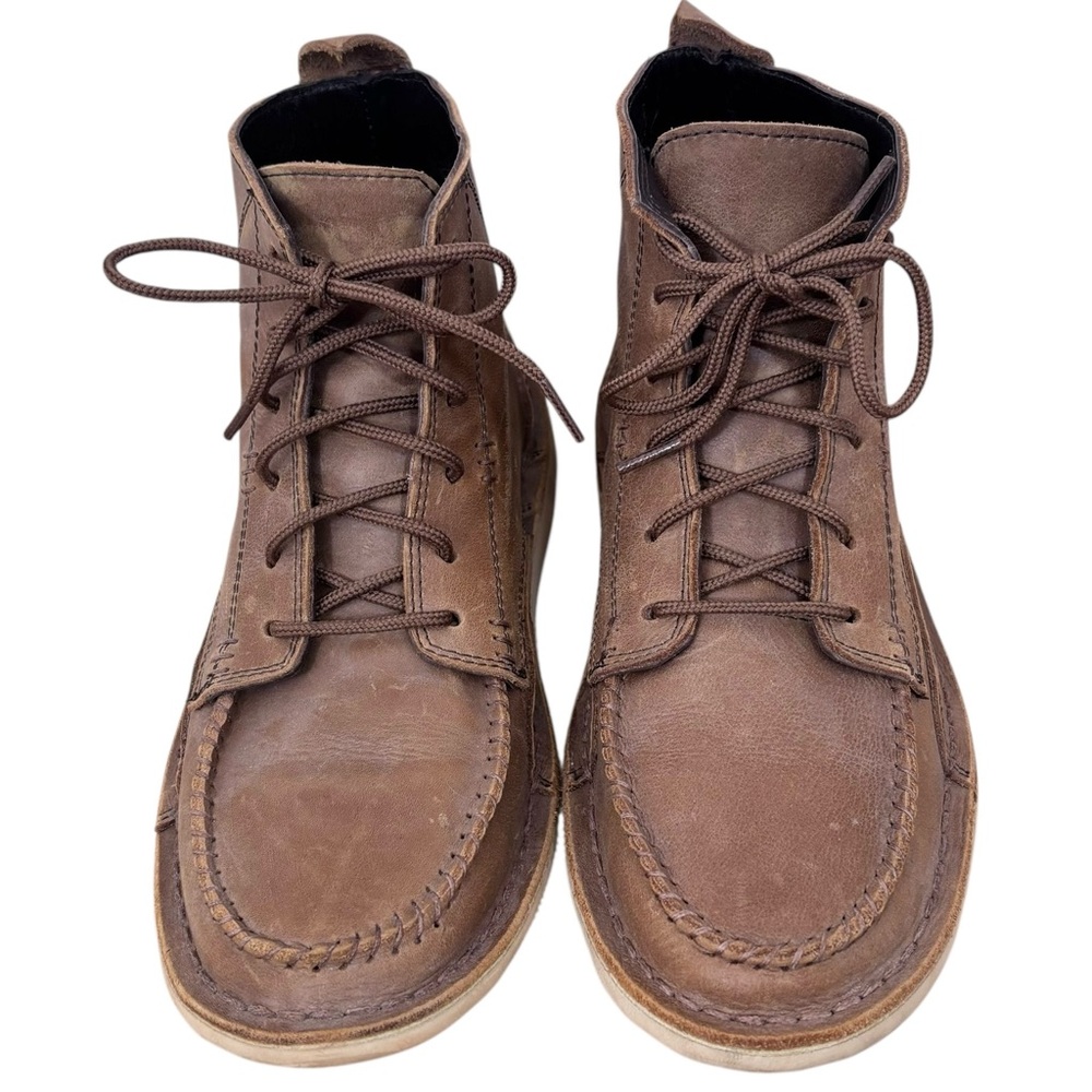 Oliberte Leather Moc Toe Ankle Boots Ethical Minimalist - Picture 2 of 12